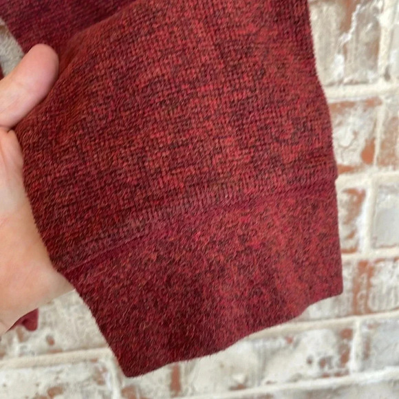 Member’s Mark Heathered Rust Textured Crew Neck Pullover Banded Shirt - Picture 4 of 9